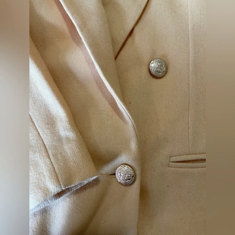 Vintage women butter‎ yellow Blazer size 10